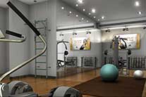 הדמיית פנים של חדר כושר הדמיית פנים של חדר כושר