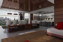 הדמיית עיצוב פנים של סלון הדמיית עיצוב פנים של סלון