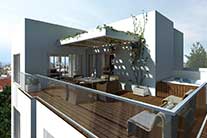 הדמית עיצוב פנים של מרפסת הדמית עיצוב פנים של מרפסת